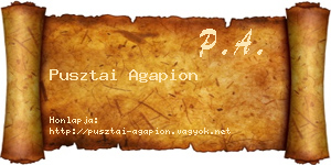 Pusztai Agapion névjegykártya